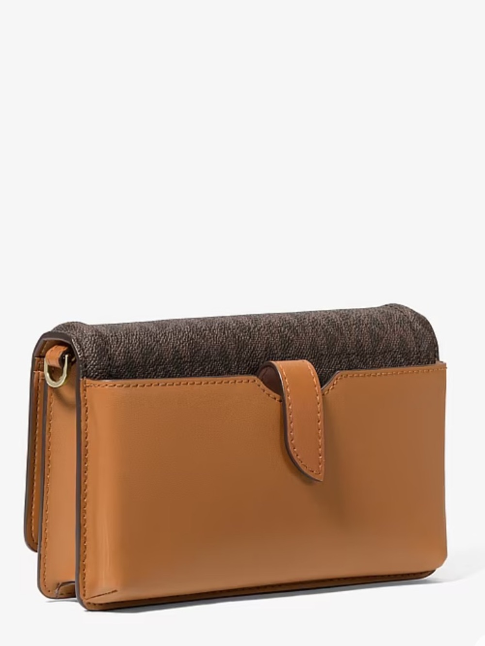 NWT Michael Kors Jet Set Charm Phone Crossbody Leather Wallet Brown / Acorn - Picture 10 of 16